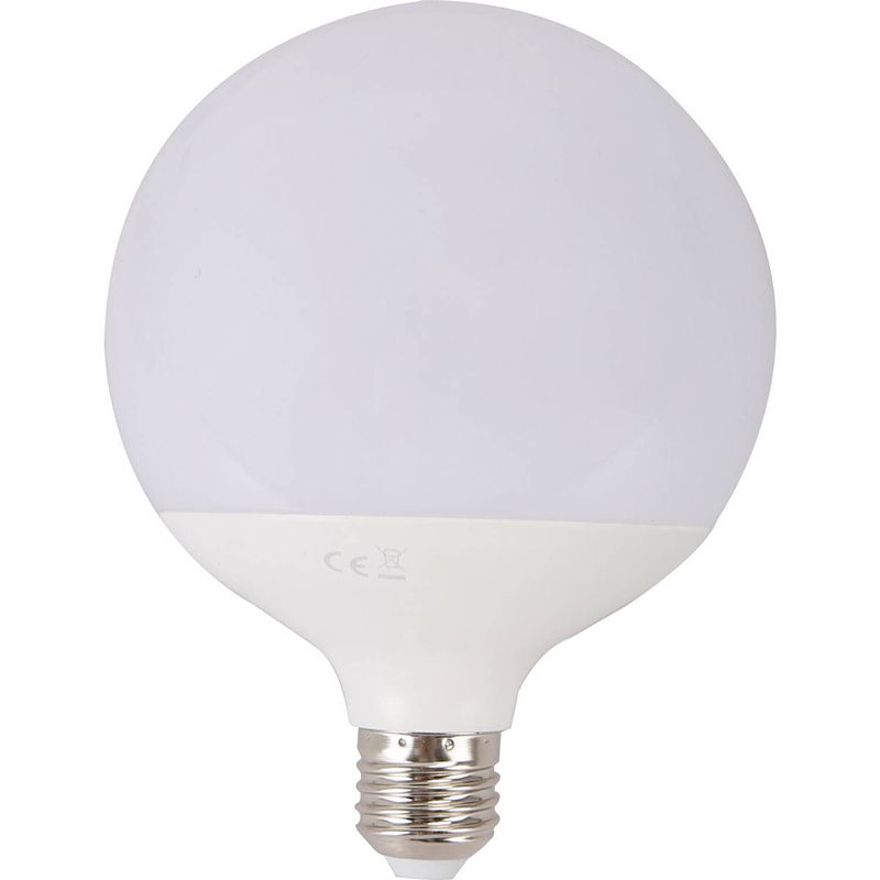 Foto van Led lamp - aigi lido - bulb g120 - e27 fitting - 18w - warm wit 3000k - wit