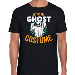 Foto van Ghost costume halloween verkleed t-shirt zwart voor heren xl - feestshirts