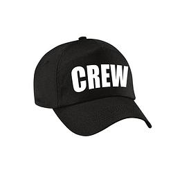 Foto van Verkleed crew pet / cap zwart voor dames en heren - verkleedhoofddeksels