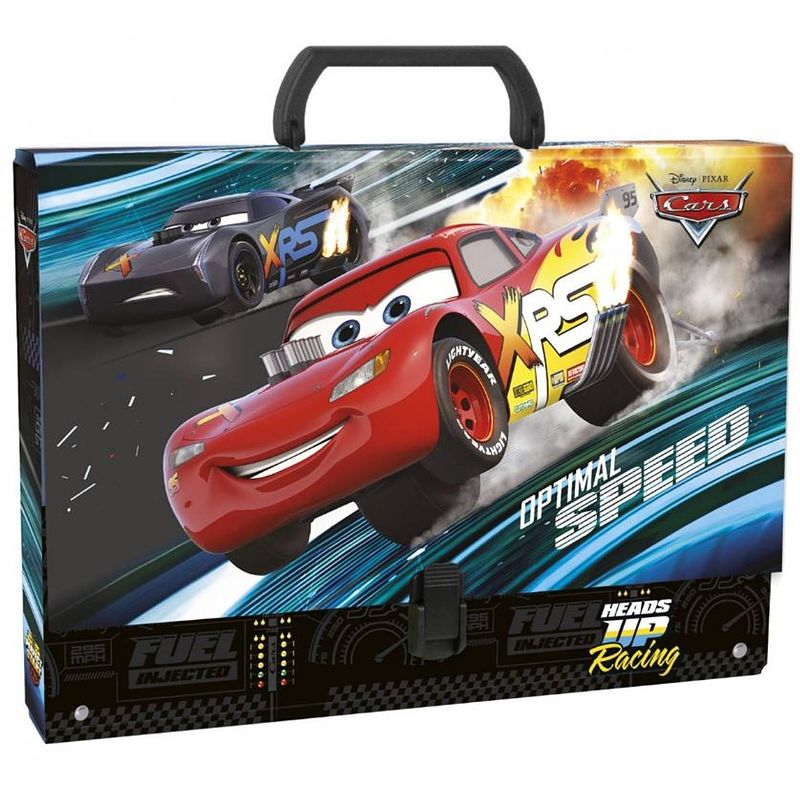 Foto van Disney opbergkoffer cars junior 33 x 24 cm karton zwart/rood