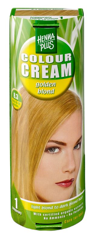 Foto van Hennaplus colour cream 8.3 golden blond