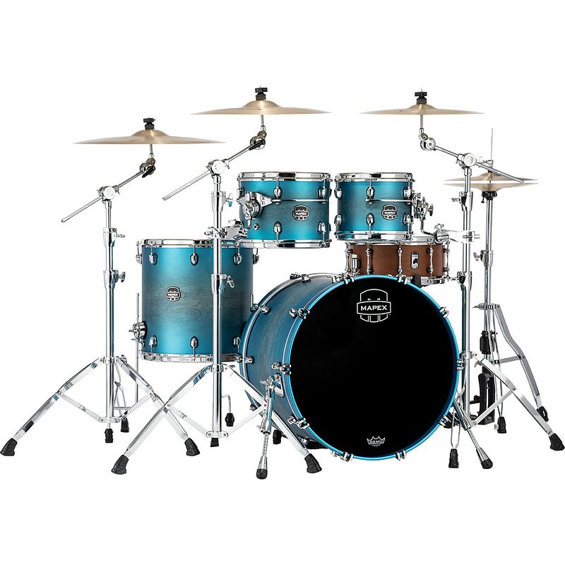 Foto van Mapex se529xm saturn evolution maple rock exotic azure burst 4-delige shellset