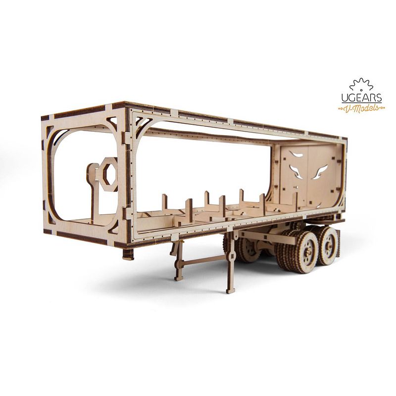 Foto van Ugears houten modelbouw - heavy boy truck trailer vm-03