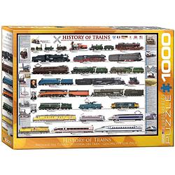 Foto van Eurographics puzzel history of trains - 1000 stukjes