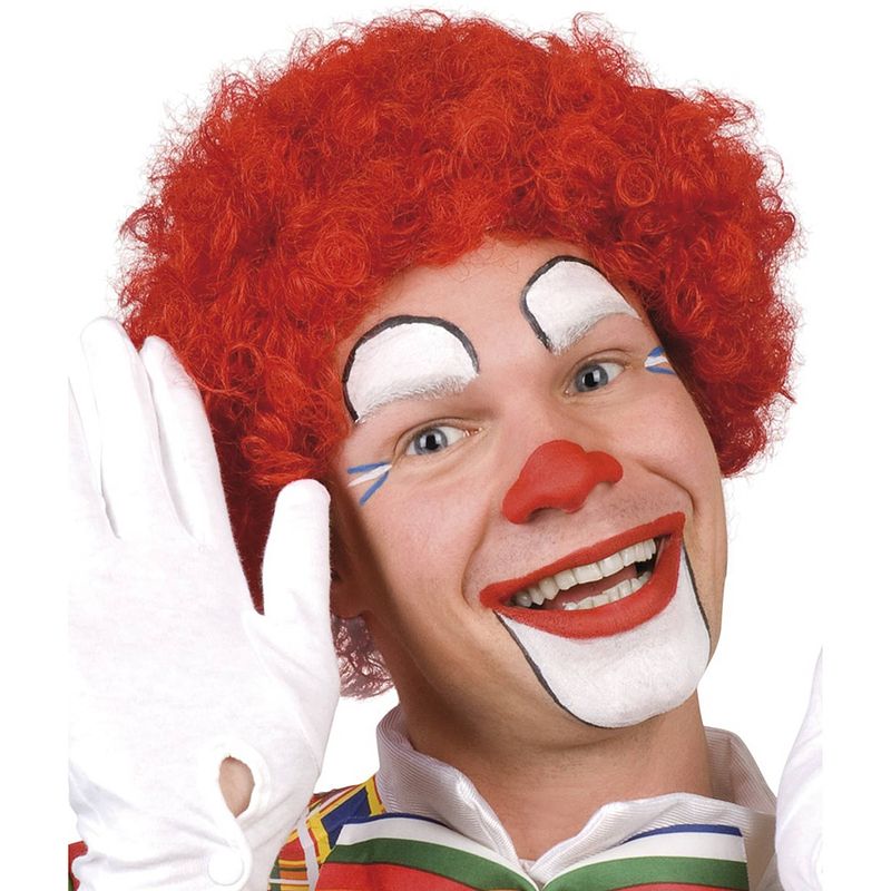 Foto van Boland pruik clown krullen synthetisch rood