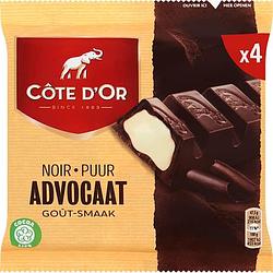Foto van Cote d'sor pure chocolade advocaat smaak 4 x 47, 5g bij jumbo