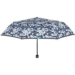 Foto van Perletti paraplu camouflage dames 97 cm microvezel blauw