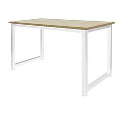 Foto van Bureau 120x60x74,5 cm, eiken wit, mdf tafelblad met stevig