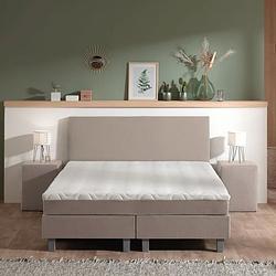 Foto van 1-persoons boxspring julia relax - beige 90x210 cm - pocketvering - inclusief topper - dekbed-discounter.nl