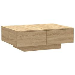 Foto van The living store salontafel sonoma eiken - spaanplaat 90x60x31cm