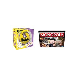 Foto van Spellenbundel - bordspellen - 2 stuks - dobble classic & monopoly valsspelerseditie