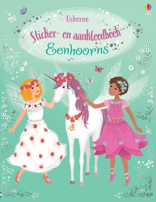 Foto van Sticker- en aankleedboek eenhoorns - paperback (9781474974295)