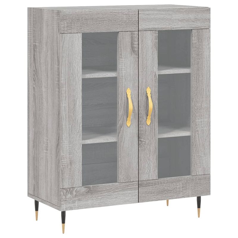 Foto van Infiori dressoir 69,5x34x90 cm bewerkt hout grijs sonoma eikenkleurig