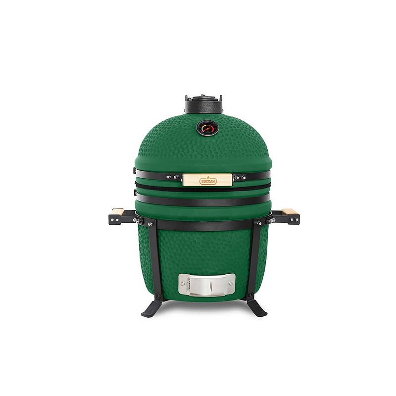 Foto van Buccan bbq - kamado barbecue - sunbury smokey egg - table grill 15"" - limited edition - groen