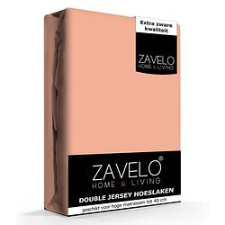 Foto van Zavelo double jersey hoeslaken perzik-lits-jumeaux (180x200 cm)