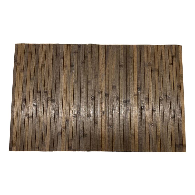 Foto van 4goodz bamboe anti-slip douchemat-badmat 50x80 cm - donkerbruin