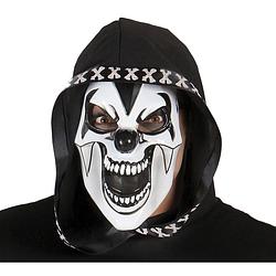 Foto van Fiestas guirca masker horror clown pvc wit/zwart one-size