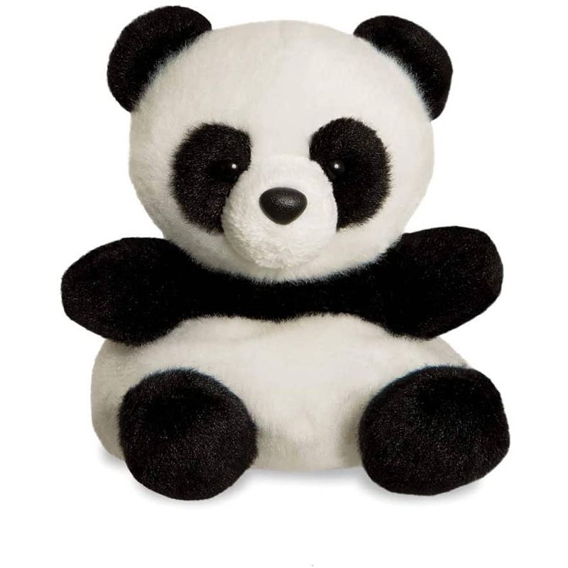 Foto van Aurora knuffelpanda palm pals junior 13 cm pluche zwart/wit