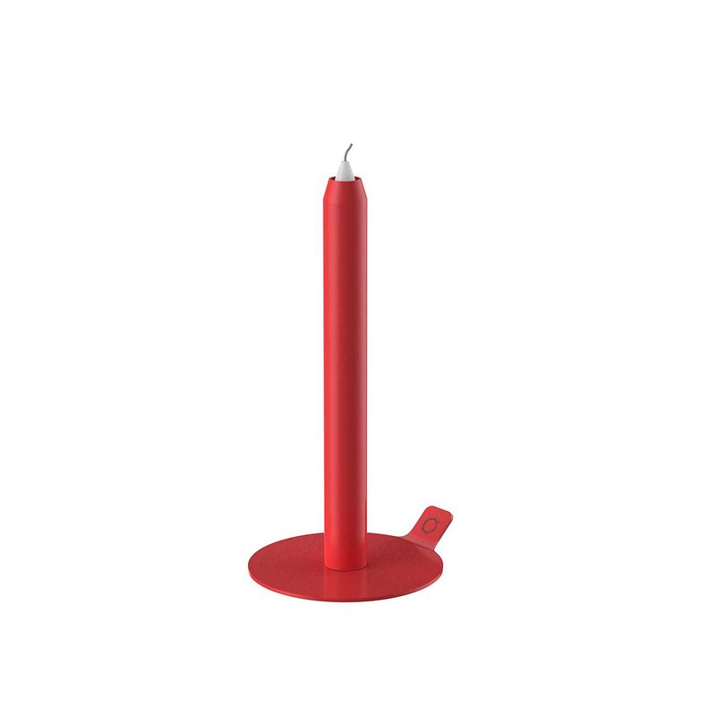 Foto van Lunedot unieke kaarsenstandaard inclusief 3 kaarsen - kaarsenhouder - kaarsen kandelaar - rood