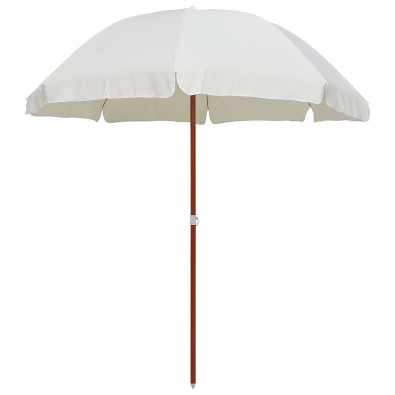 Foto van Vidaxl parasol met stalen paal 240 cm zandkleurig