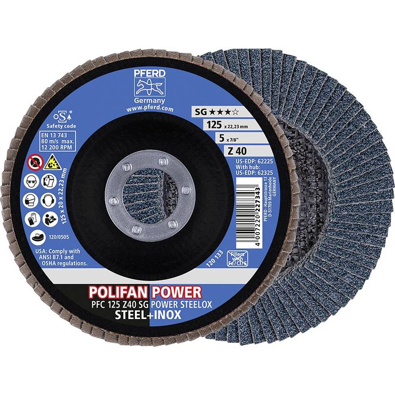 Foto van Pferd 67784125 polifan-lamellenschijf pfc 125 z 40 sg power steelox diameter 125 mm n/a 10 stuk(s)