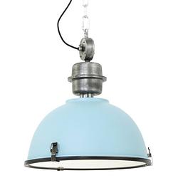 Foto van Industriële hanglamp - steinhauer - glas - industrieel - e27 - l: 42cm - voor binnen - woonkamer - eetkamer - blauw