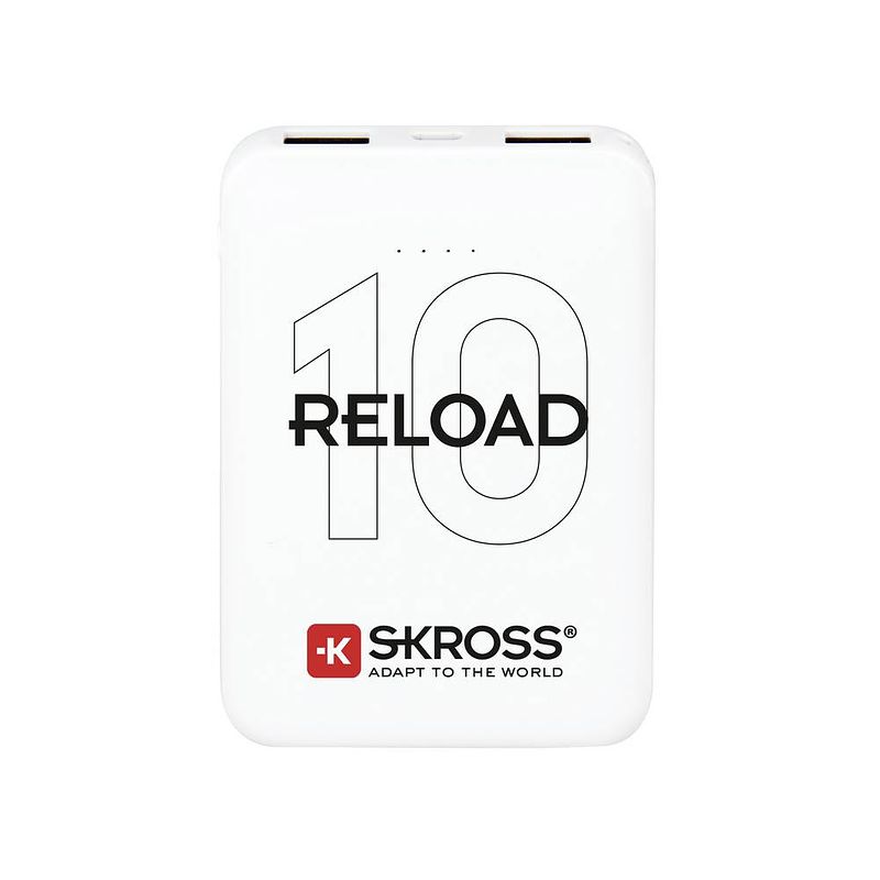 Foto van Skross reload 10 powerbank 10000 mah li-ion wit statusweergave