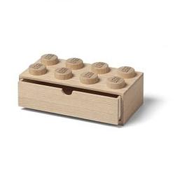 Foto van Lego wooden collection - opbergbox bureaulade brick 8 - hout - beige