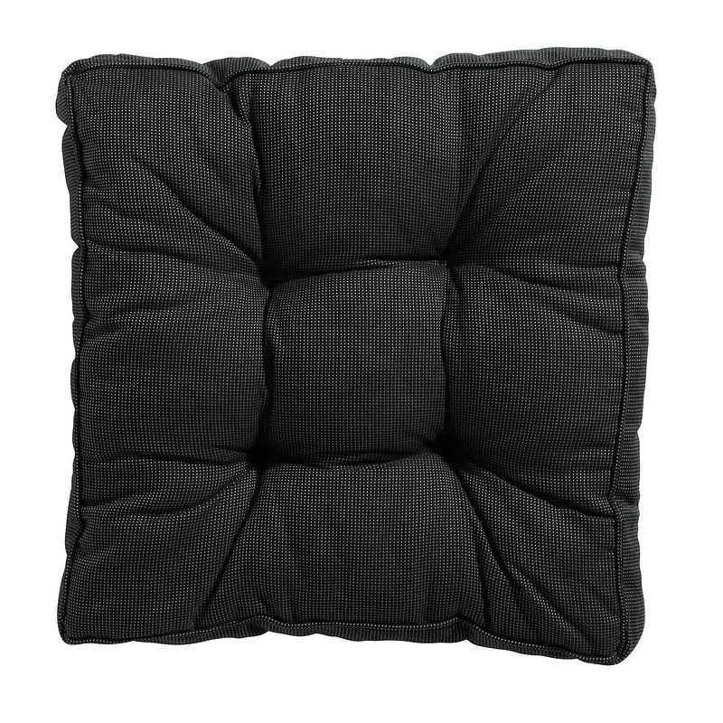 Foto van Madison florance kussen - rib black - 47x47 - zwart