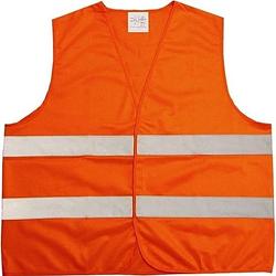 Foto van 1x oranje veiligheidsvest voor volwassenen - reflecterend vest - veiligheids hesjes