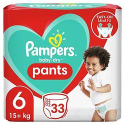 Foto van Pampers baby-dry pants luiers maat 6, 33 slipjes