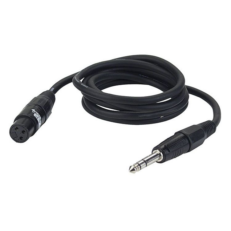 Foto van Dap microfoonkabel xlr female naar 6.3mm jack 3 meter