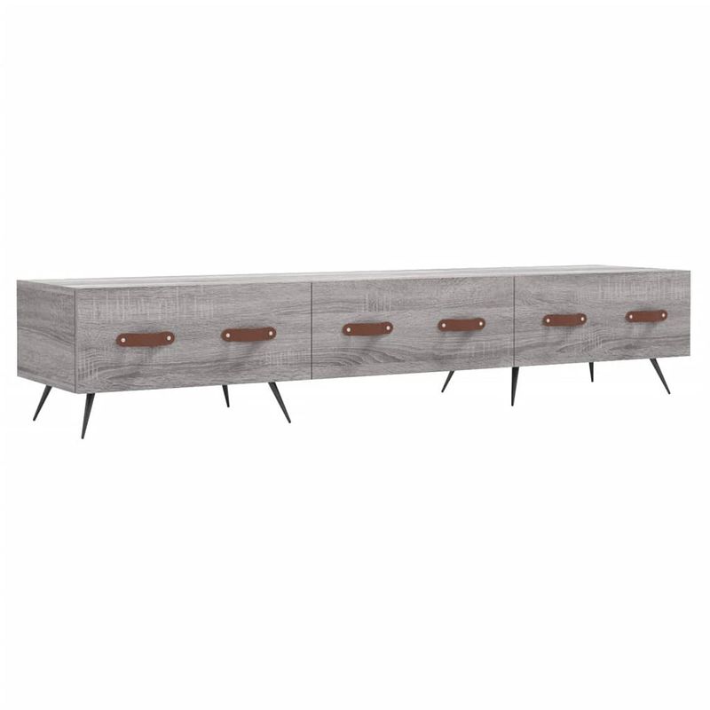 Foto van Vidaxl tv-meubel 150x36x30 cm bewerkt hout grijs sonoma eikenkleurig