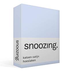 Foto van Snoozing - katoen-satijn - hoeslaken - 180x220 - hemel