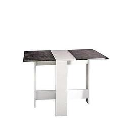 Foto van Symbiosis inklapbare tafel laugen - wit/betongrijs - 73,4x28x76 cm - leen bakker