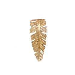 Foto van Ptmd asis gold iron lamp wall leaf shape small