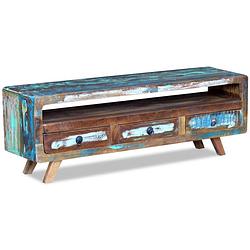 Foto van The living store tv-meubel antieke stijl - 120 x 30 x 40 cm - gerecycled hout