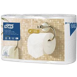 Foto van Tork extra zacht toiletpapier 4-lgs wit t4 premium 7x6rol
