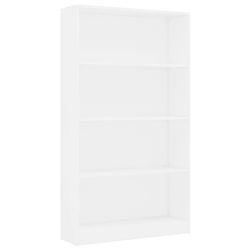 Foto van The living store boekenkast - wit - bewerkt hout - 80 x 24 x 142 cm