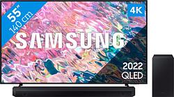 Foto van Samsung qled 55q64b (2022) + soundbar