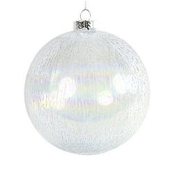 Foto van Cf label kerstbal yana 15 cm glas wit