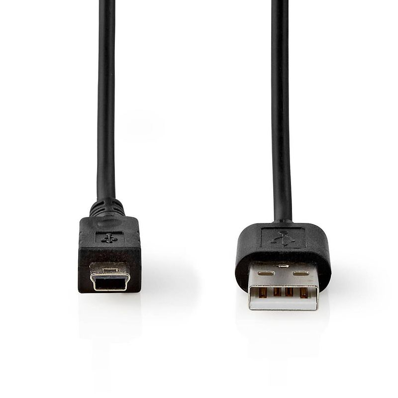 Foto van Nedis usb-kabel - zwart - 2.00 m