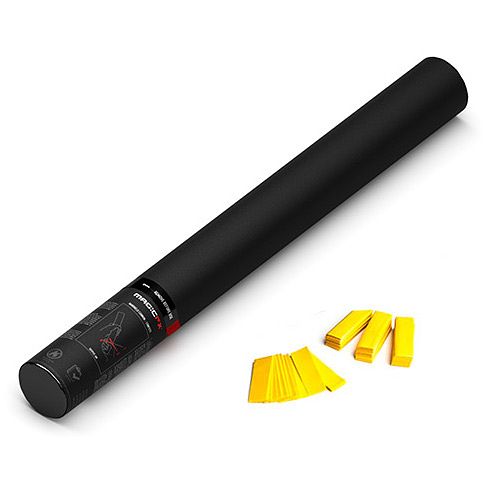 Foto van Magic fx hc03yl handheld confetti cannon 50 cm geel