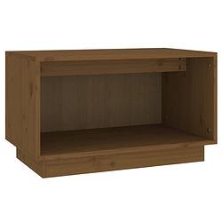 Foto van The living store zwevende tv-meubel - grenenhout - honingbruin - 60x35x35 cm