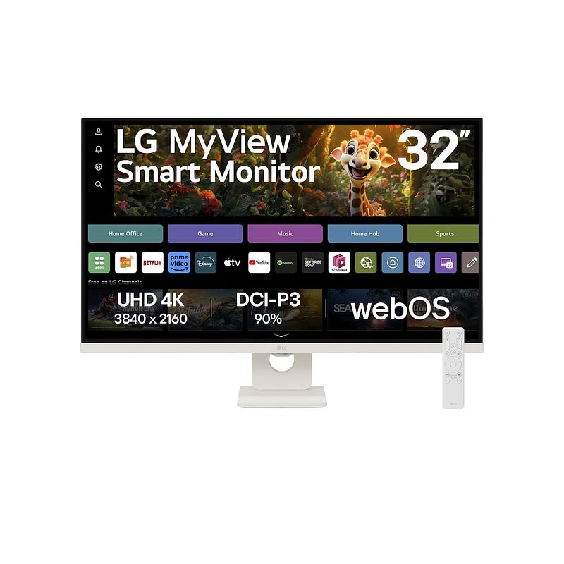 Foto van Lg myview smart 32sr73u-w monitor wit