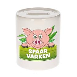 Foto van Kinder spaarpot met varkens print 9 cm - spaarpotten