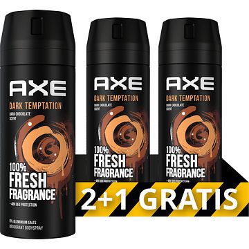 Foto van Axe deodorant bodyspray dark temptation 3 x 150ml bij jumbo