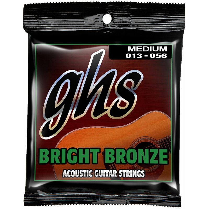 Foto van Ghs bb40m bright bronze medium snarenset voor westerngitaar