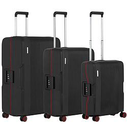Foto van Carryon protector luxe kofferset - tsa koffers met 4-delige packer set - kliksloten - ultralicht - zwart