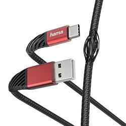 Foto van Hama laadkabel extr usb-a>usb c, 1,5m oplader zwart